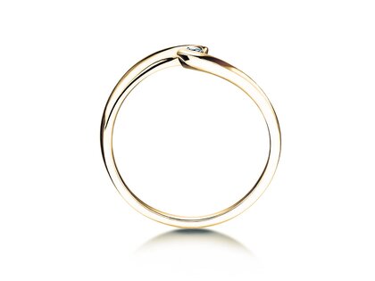 Verlobungsring Twist Petite in 14K Gelbgold mit Diamant 0,04ct G/SI