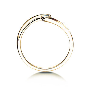 Verlobungsring Twist Petite in 14K Gelbgold mit Diamant 0,04ct G/SI
