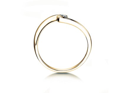 Verlobungsring Twist Petite in 14K Gelbgold mit Diamant 0,06ct G/SI