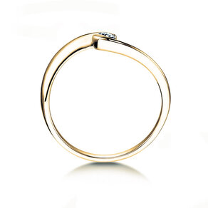 Verlobungsring Twist Petite in 14K Gelbgold mit Diamant 0,06ct G/SI