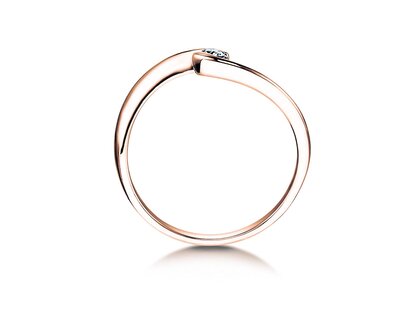 Verlobungsring Twist Petite in 14K Roségold mit Diamant 0,06ct G/SI