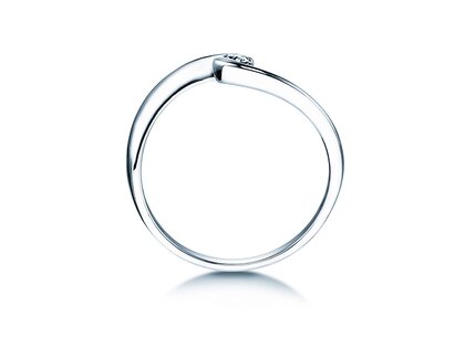 Verlobungsring Twist Petite in 14K Weißgold mit Diamant 0,06ct G/SI