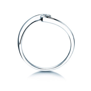 Verlobungsring Twist Petite in 14K Weißgold mit Diamant 0,06ct G/SI
