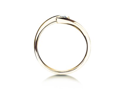 Verlobungsring Twist Petite in 14K Gelbgold mit Diamant 0,09ct G/SI