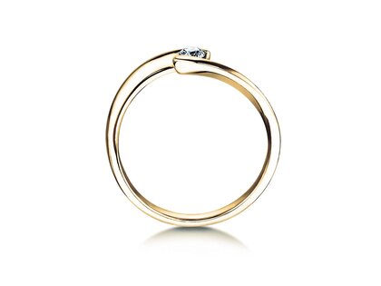 Verlobungsring Twist Petite in Gelbgold