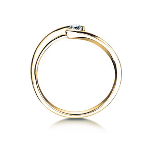 Verlobungsring Twist Petite in Gelbgold