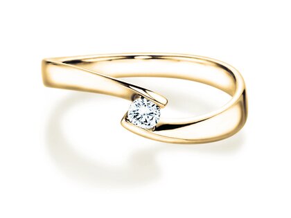 Verlobungsring Twist Petite in Gelbgold