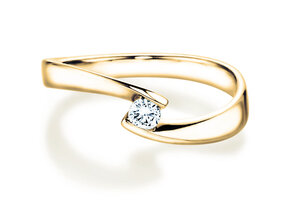 Verlobungsring Twist Petite in Gelbgold