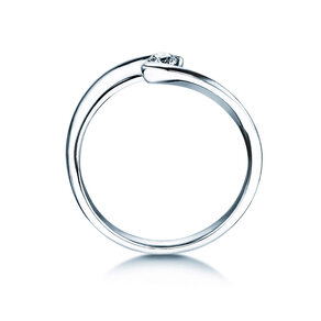 Verlobungsring Twist Petite in 14K Weißgold mit Diamant 0,13ct G/SI