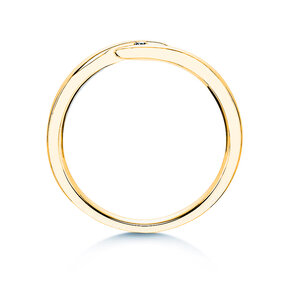Verlobungsring Twist in 18K Gelbgold mit Diamant 0,03ct H/SI