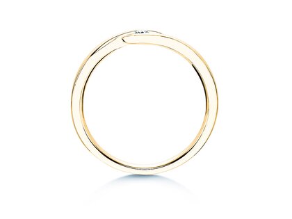 Verlobungsring Twist in 14K Gelbgold mit Diamant 0,07ct H/SI