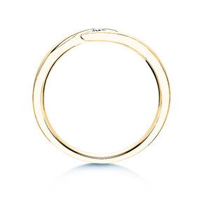 Verlobungsring Twist in 14K Gelbgold mit Diamant 0,07ct H/SI
