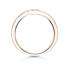 Verlobungsring Twist in 18K Roségold mit Diamant 0,15ct G/SI