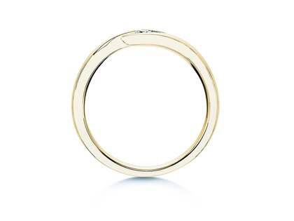 Verlobungsring Twist in 14K Gelbgold mit Diamant 0,15ct H/SI