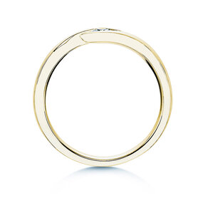 Verlobungsring Twist in 14K Gelbgold mit Diamant 0,15ct H/SI