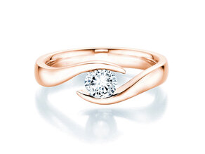 Verlobungsring Twist in 18K Roségold mit Diamant 0,50ct G/SI