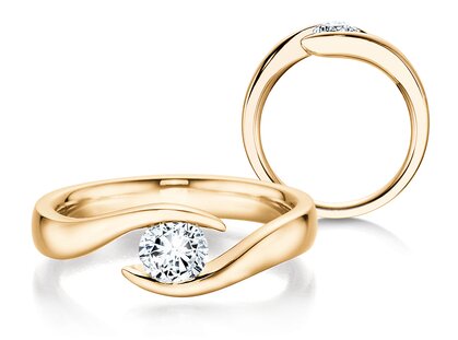 Verlobungsring Twist in 14K Gelbgold mit Diamant 1,00ct G/SI