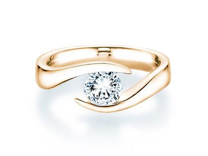 Verlobungsring Twist in 14K Gelbgold mit Diamant 1,00ct H/SI