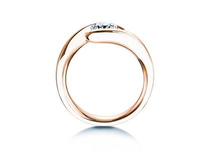Verlobungsring Twist in 9K Roségold mit Diamant 1,00ct H/SI