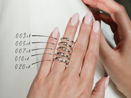 Verlobungsring Twist in Silber 925/- mit Diamant 0,05ct H/SI