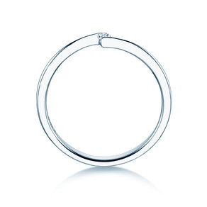 Verlobungsring Vibe  in 14K Weißgold mit Diamant 0,03ct H/SI