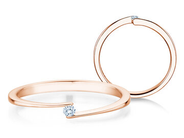 Verlobungsring Vibe  in Silber 925/- mit Diamant 0,03ct H/SI