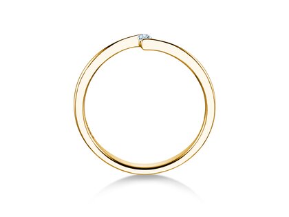Verlobungsring Vibe  in 14K Gelbgold mit Diamant 0,03ct H/SI
