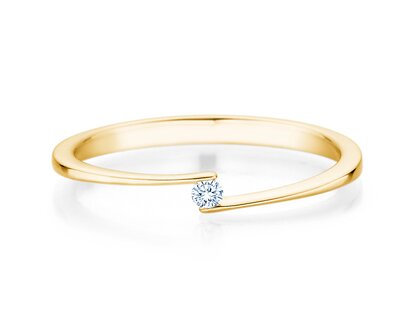 Verlobungsring Vibe  in 14K Gelbgold mit Diamant 0,03ct H/SI