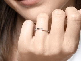 Verlobungsring Vibe  in Silber 925/- mit Diamant 0,03ct G/SI
