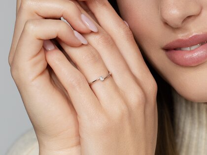 Verlobungsring Vibe  in Silber 925/- mit Diamant 0,05ct G/SI