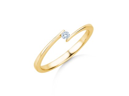 Verlobungsring Vibe  in 14K Gelbgold mit Diamant 0,05ct H/SI