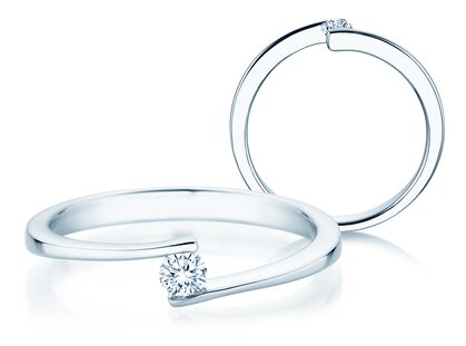 Verlobungsring Vibe  in Silber 925/- mit Diamant 0,10ct G/SI
