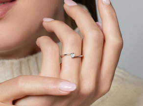 Verlobungsring Vibe  in Platin 950/- mit Diamant 0,15ct G/SI