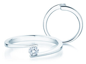 Verlobungsring Vibe  in Platin 950/- mit Diamant 0,15ct G/SI