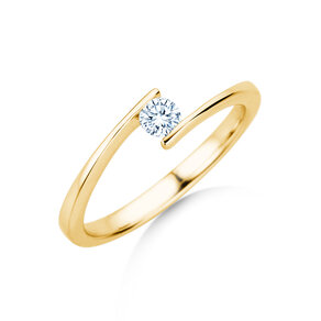Verlobungsring Vibe  in 14K Gelbgold mit Diamant 0,15ct H/SI