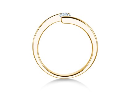 Verlobungsring Vibe  in 14K Gelbgold mit Diamant 0,15ct H/SI