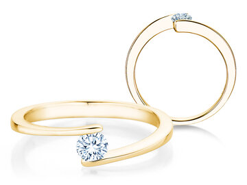 Verlobungsring Vibe  in 9K Weißgold mit Diamant 0,25ct H/SI