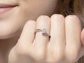 Verlobungsring Vibe  in 9K Weißgold mit Diamant 0,50ct H/SI