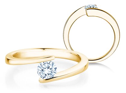 Verlobungsring Vibe  in 14K Gelbgold mit Diamant 0,50ct G/SI