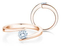 Verlobungsring Vibe  in 14K Roségold mit Diamant 0,50ct G/SI