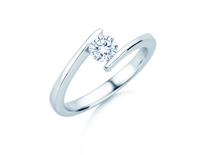 Verlobungsring Vibe  in 9K Weißgold mit Diamant 0,50ct H/SI