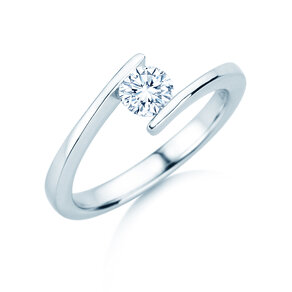 Verlobungsring Vibe  in 9K Weißgold mit Diamant 0,50ct H/SI