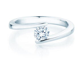 Verlobungsring Vibe  in 9K Weißgold mit Diamant 0,50ct H/SI