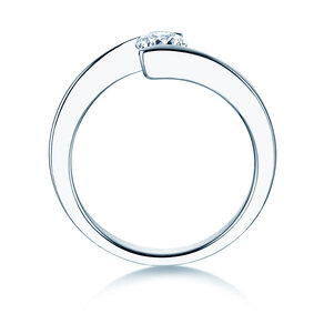 Verlobungsring Vibe  in 9K Weißgold mit Diamant 0,50ct H/SI