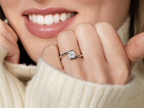 Verlobungsring Vibe  in 9K Weißgold mit Diamant 1,00ct H/SI
