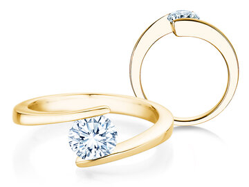 Verlobungsring Vibe  in 9K Weißgold mit Diamant 1,00ct H/SI