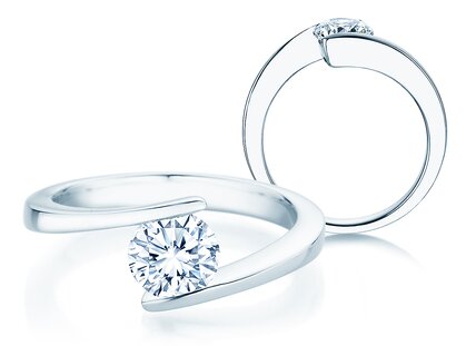 Verlobungsring Vibe  in 9K Weißgold mit Diamant 1,00ct H/SI