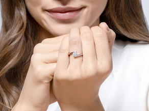 Verlobungsring Vibe  in 9K Weißgold mit Diamant 1,00ct H/SI