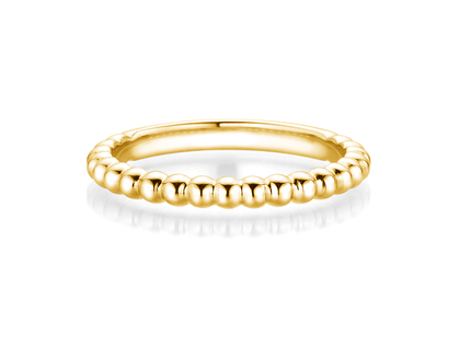 Verlobungsring Beads in 14K Gelbgold poliert