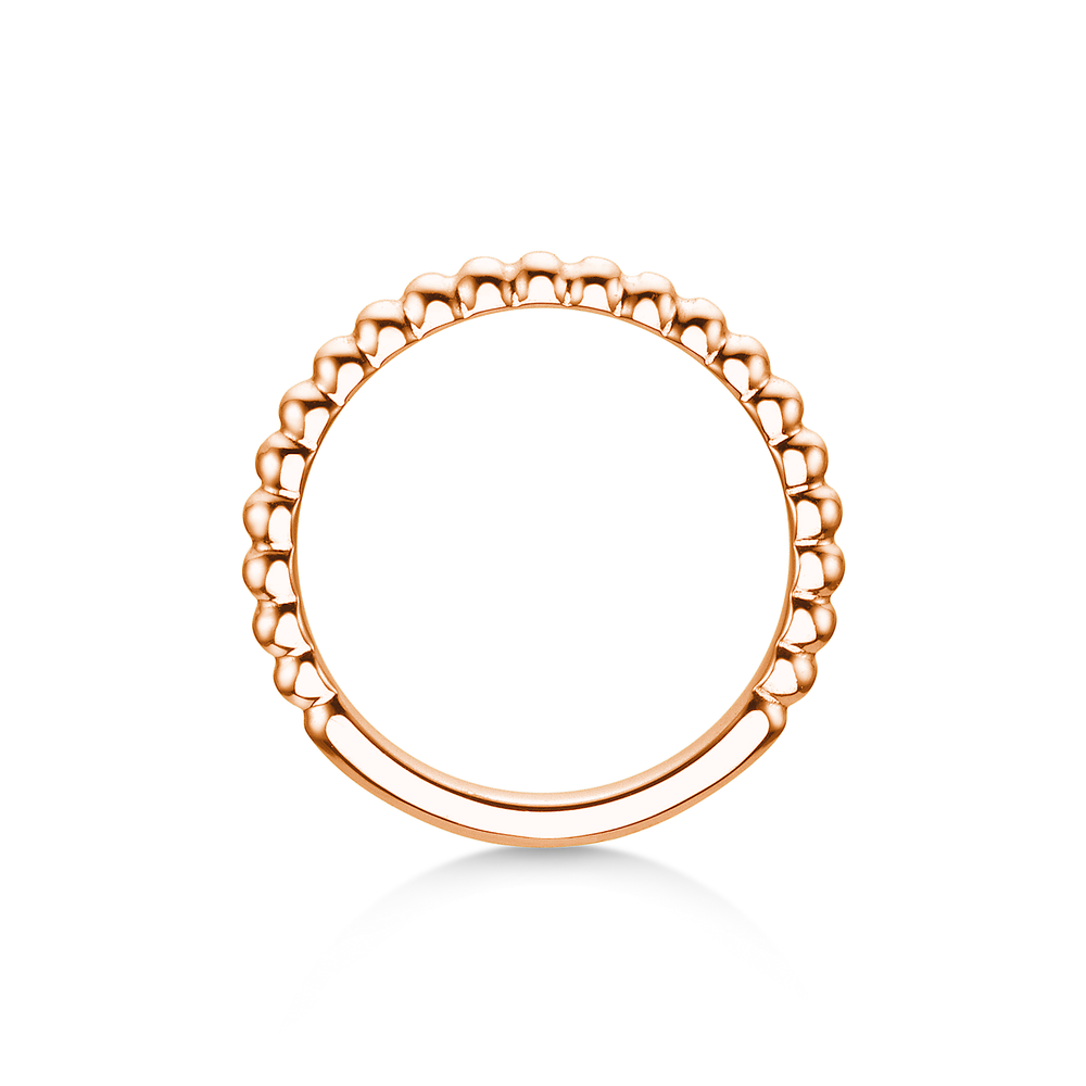 Verlobungsring Beads in 9K Roségold poliert
